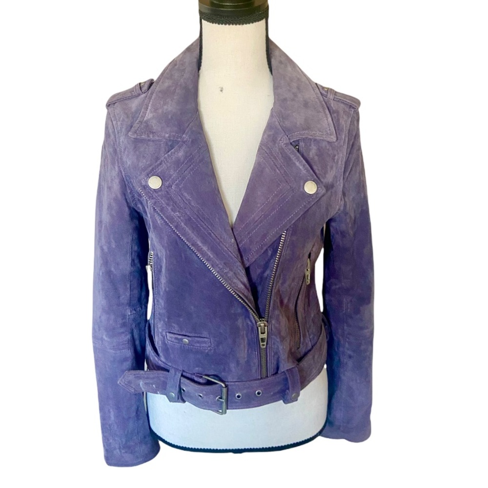 Blank NYC Suede Leather Moto Jacket